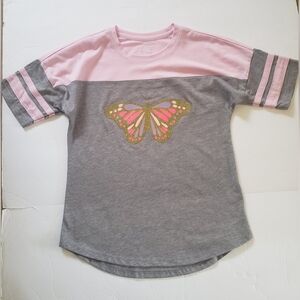 BCG Pink and Gray Butterfly Kids Shirt
